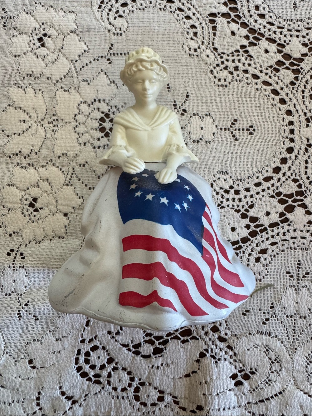 vintage 1976 Avon cologne bottle shaped like a Betsy Ross